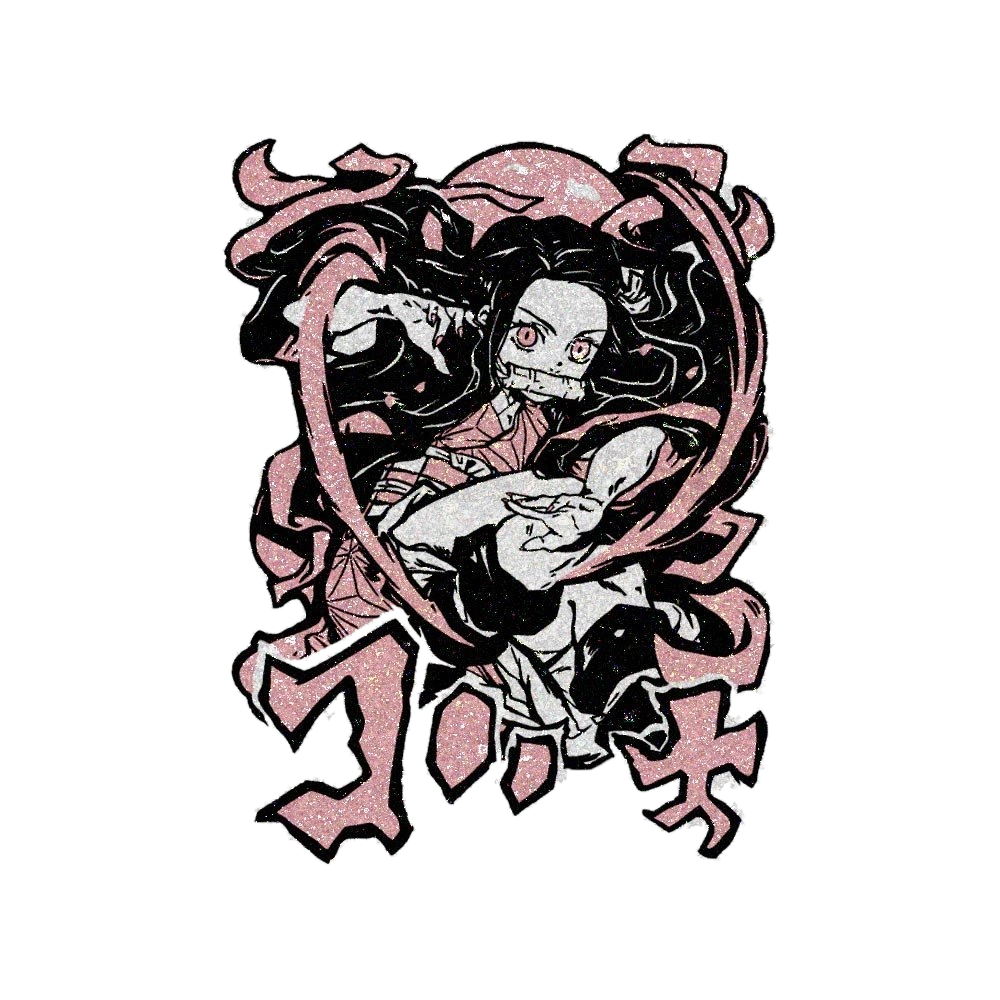 Nezuko kamado Glitter Sticker